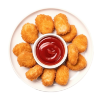 AI generated Tasty chicken nuggets png isolated on transparent background