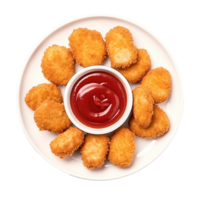 ai genererad gott kyckling nuggets png isolerat på transparent bakgrund