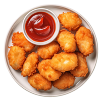 AI generated Tasty chicken nuggets png isolated on transparent background