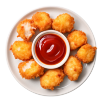 AI generated Tasty chicken nuggets png isolated on transparent background