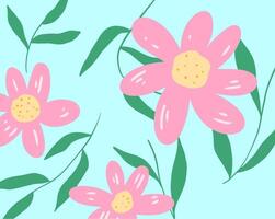 flowers and leaves background design for templates. vector