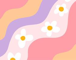 flowers and wave background design for templates. vector