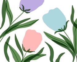 flowers background design for templates. vector