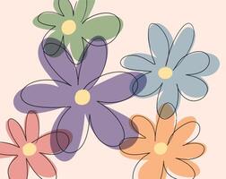 flowers background design for templates. vector