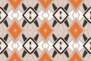 patrón étnico ikat sin costuras en tribal. estilo americano, mexicano. estampado de adornos geométricos aztecas. vector