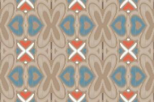 fabric ikat seamless pattern geometric ethnic traditional embroidery style.Design for background,carpet,mat,sarong,clothing,Vector illustration. vector