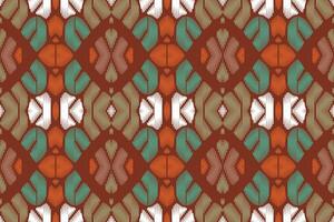 Abstract ethnic pattern art. Ikat seamless pattern traditional. American, Mexican style. vector