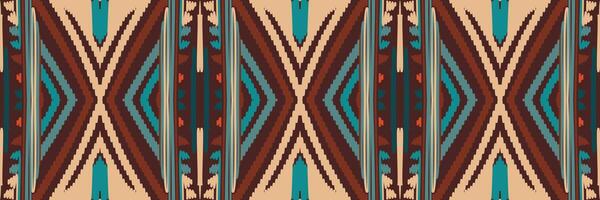 patrón ikat en tribal. geométrico étnico tradicional. estilo mexicano a rayas. diseño para fondo, papel tapiz, ilustración vectorial, tela, ropa, batik, alfombra, bordado. vector