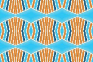 fabric ikat seamless pattern geometric ethnic traditional embroidery style.Design for background,carpet,mat,sarong,clothing,Vector illustration. vector