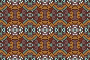 fabric ikat seamless pattern geometric ethnic traditional embroidery style.Design for background,carpet,mat,sarong,clothing,Vector illustration. vector