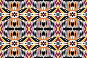 fabric ikat seamless pattern geometric ethnic traditional embroidery style.Design for background,carpet,mat,sarong,clothing,Vector illustration. vector
