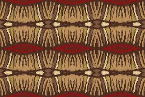 diseño de patrón étnico de bordado geométrico abstracto ikat. tela azteca alfombra mandala ornamento chevron textil decoración papel pintado. tribal boho nativo étnico pavo tradicional vector de fondo