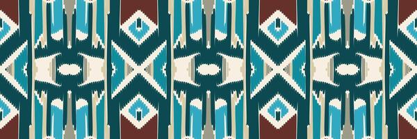 Ethnic ikat seamless pattern in tribal. Design for background, wallpaper, vector illustration, fabric, clothing, carpet, textile, batik, embroidery.