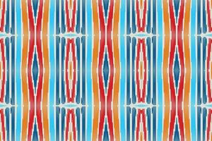 fabric ikat seamless pattern geometric ethnic traditional embroidery style.Design for background,carpet,mat,sarong,clothing,Vector illustration. vector