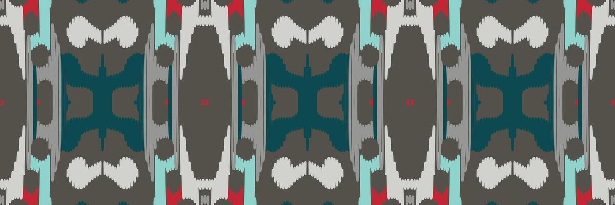 Ikat abstract geometric embroidery ethnic pattern design. Aztec fabric carpet mandala ornament chevron textile decoration wallpaper. Tribal boho native ethnic turkey traditional vector background