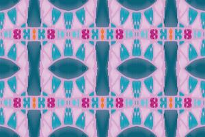 fabric ikat seamless pattern geometric ethnic traditional embroidery style.Design for background,carpet,mat,sarong,clothing,Vector illustration. vector