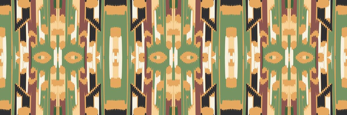 Ikat abstract geometric embroidery ethnic pattern design. Aztec fabric carpet mandala ornament chevron textile decoration wallpaper. Tribal boho native ethnic turkey traditional vector background