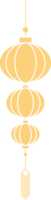 Chinese lanterns, illustrations and decorations for Asian New Year, flat design, 2D front view. png