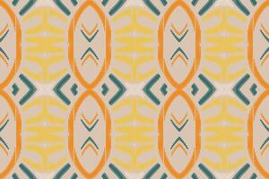 fabric ikat seamless pattern geometric ethnic traditional embroidery style.Design for background,carpet,mat,sarong,clothing,Vector illustration. vector