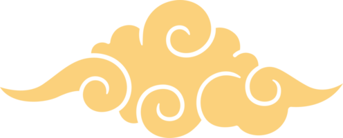 Cinese stile nube ornamento, illustrazioni e decorazioni per asiatico nuovo anno, piatto disegno, 2d davanti Visualizza. png