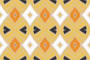 fabric ikat seamless pattern geometric ethnic traditional embroidery style.Design for background,carpet,mat,sarong,clothing,Vector illustration. vector