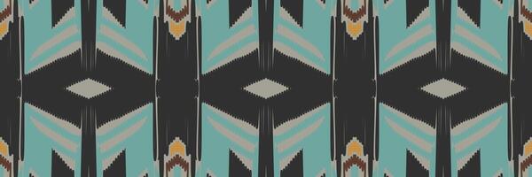 patrón étnico ikat sin costuras en tribal. diseño para fondo, papel pintado, ilustración vectorial, tela, ropa, moqueta, textil, batik, bordado. vector