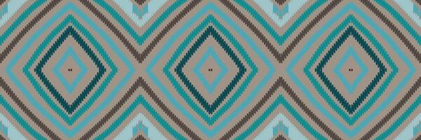 diseño de patrón étnico de bordado geométrico abstracto ikat. tela azteca alfombra mandala ornamento chevron textil decoración papel pintado. tribal boho nativo étnico pavo tradicional vector de fondo