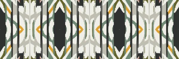 diseño de patrón étnico de bordado geométrico abstracto ikat. tela azteca alfombra mandala ornamento chevron textil decoración papel pintado. tribal boho nativo étnico pavo tradicional vector de fondo