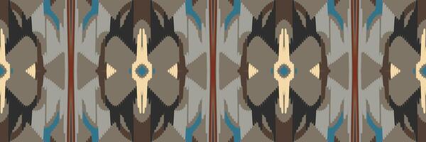 diseño de patrón étnico de bordado geométrico abstracto ikat. tela azteca alfombra mandala ornamento chevron textil decoración papel pintado. tribal boho nativo étnico pavo tradicional vector de fondo