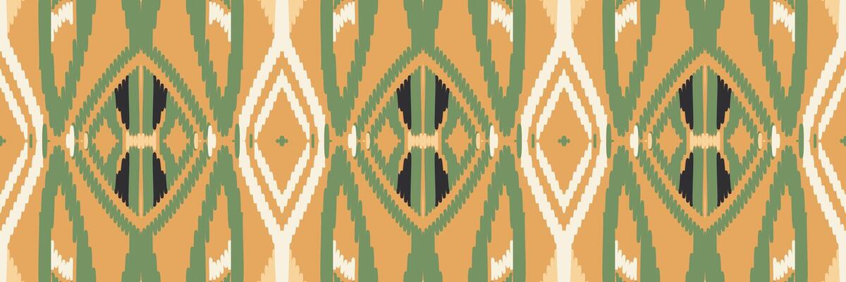 Ikat abstract geometric embroidery ethnic pattern design. Aztec fabric carpet mandala ornament chevron textile decoration wallpaper. Tribal boho native ethnic turkey traditional vector background