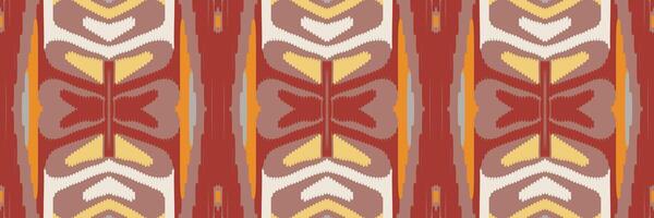 patrón étnico ikat sin costuras en tribal. diseño para fondo, papel pintado, ilustración vectorial, tela, ropa, moqueta, textil, batik, bordado. vector