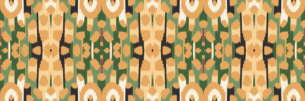 Ikat abstract geometric embroidery ethnic pattern design. Aztec fabric carpet mandala ornament chevron textile decoration wallpaper. Tribal boho native ethnic turkey traditional vector background