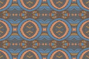 fabric ikat seamless pattern geometric ethnic traditional embroidery style.Design for background,carpet,mat,sarong,clothing,Vector illustration. vector