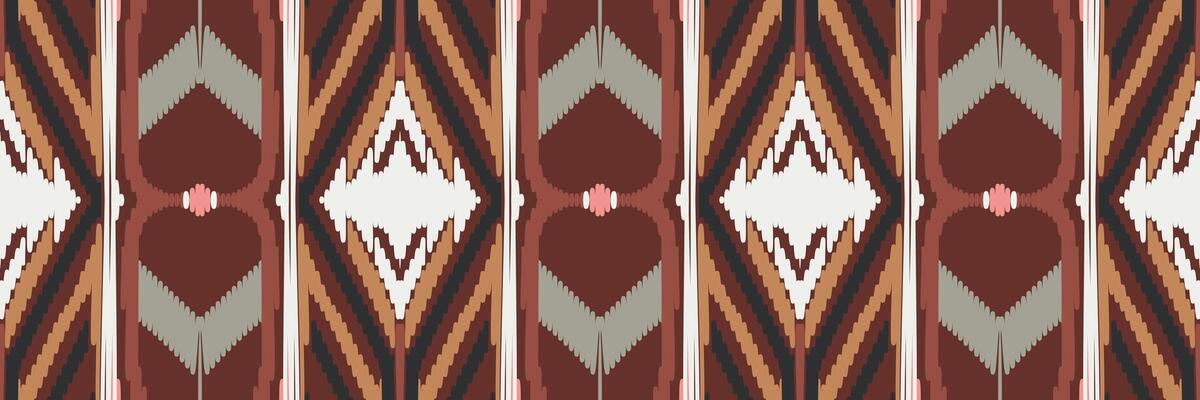 Ikat abstract geometric embroidery ethnic pattern design. Aztec fabric carpet mandala ornament chevron textile decoration wallpaper. Tribal boho native ethnic turkey traditional vector background