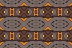 diseño de patrón étnico de bordado geométrico abstracto ikat. tela azteca alfombra mandala ornamento chevron textil decoración papel pintado. tribal boho nativo étnico pavo tradicional vector de fondo