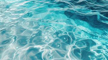 ai generado volumétrico diseño en hermosa turquesa azul agua, creando un maravilloso visual seducir, ai generado. foto