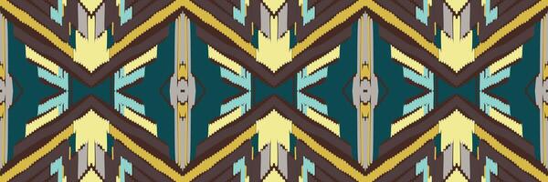 Abstract ethnic pattern art. Ikat seamless pattern in tribal. Design for background, wallpaper, vector illustration, fabric, clothing, carpet, embroidery.