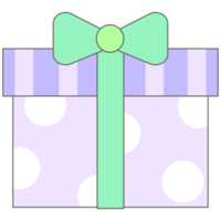 Süss Winter Pastell- Polka Punkt lila Geschenk Box png