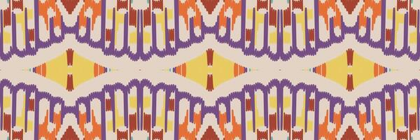 diseño de patrón étnico de bordado geométrico abstracto ikat. tela azteca alfombra mandala ornamento chevron textil decoración papel pintado. tribal boho nativo étnico pavo tradicional vector de fondo