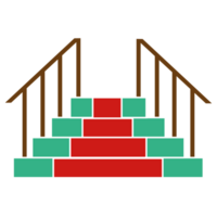 Treppe bedeckt mit rot Teppich png