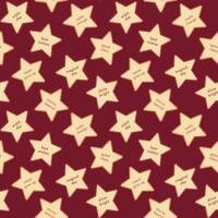 Pattern of Stars with Wishes. Five-pointed Stars with a stroke on a burgundy background. Motivational Quote. Festive vector