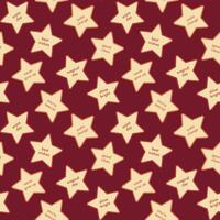 Pattern of Stars with Wishes. Five-pointed Stars with a stroke on a burgundy background. Motivational Quote. Festive vector