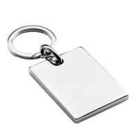 AI generated Stylish Silver Keychain with a Ring on Transparent Background Created With Generative AI Technology png