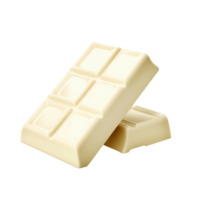 AI generated Pieces of white chocolate isolated on transparent background, created with generative AI png