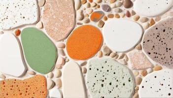 AI generated Polished concrete floor texture or Terrazzo floor background AI Generated photo