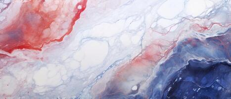 AI generated Elegance meets color in this abstract marbled white, red, and blue marble stone wall texture, a captivating visual, Ai Generated. photo