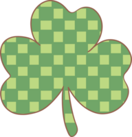 retro groovy st patrick dia trevo sair png