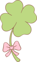 Retro groovy st patrick day clover leave png