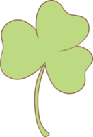 Retro groovy st patrick day clover leave png