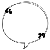 speech bubble balloon with quotation marks, icon sticker memo keyword planner text box banner, flat png transparent element design